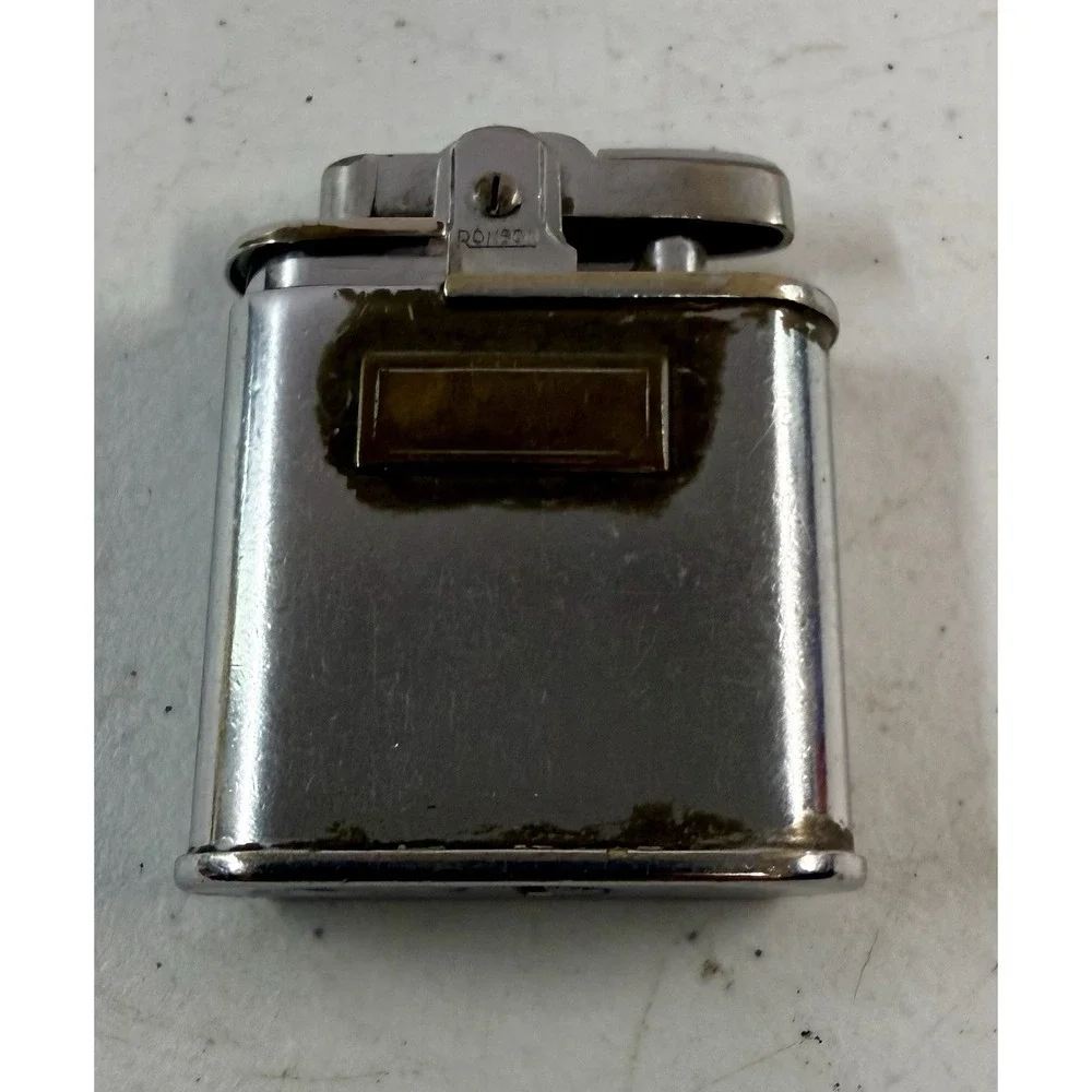 Vintage Ronson Whirlwind Lighter Silver Chrome USA Untested